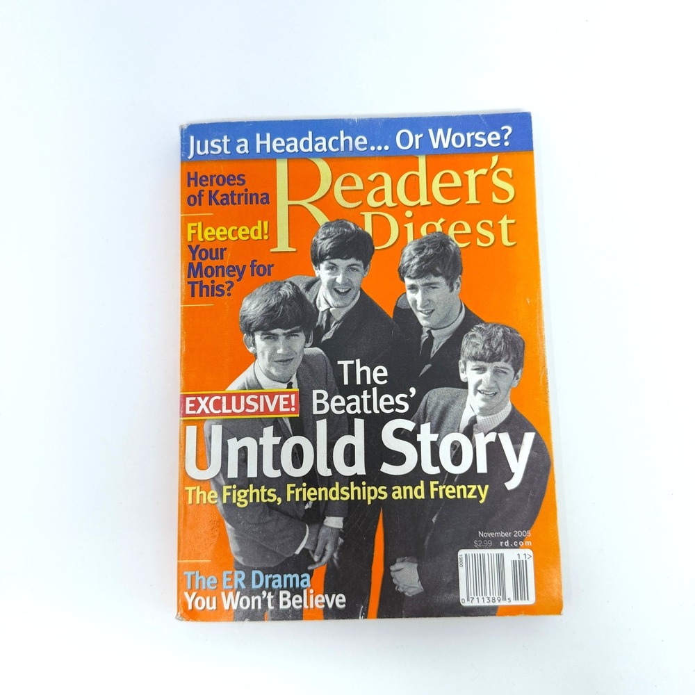 Reader's Digest Beatles Magazine November 2005 Untold Story Orange Cover